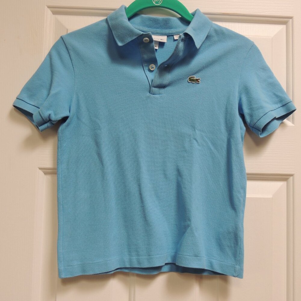 Lacoste Polo Shirt Light Blue Kids Size 10